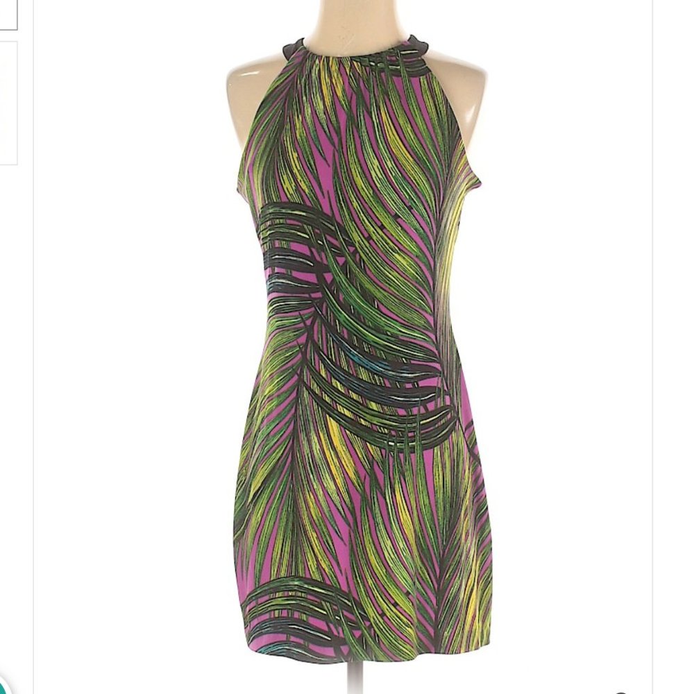 WORTHINGTON Casual Sleeveless Halter Neck Dress